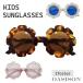  солнцезащитные очки детский Kids Junior мужчина девочка цветок цветок раунд type круглый цвет линзы цвет линзы ультрафиолетовые лучи меры UV меры выход путешествие 