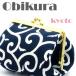  bulrush . make-up pouch cosme case (M) peace pattern Tang .( navy blue )