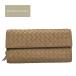  Bottega Veneta длинный кошелек BOTTEGA VENETA Continental бумажник кошелек сетка натуральная кожа бежевый 