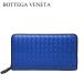  Bottega Veneta длинный кошелек BOTTEGA VENETA Zip around бумажник кошелек сетка натуральная кожа голубой 