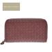 Bottega Veneta длинный кошелек BOTTEGA VENETA Zip around бумажник кошелек сетка натуральная кожа бордо 