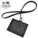  Coach ID кейс COACH чехол для проездного билета чехол для пропуска ремешок на шею уголь чёрный черный [F64063 CQ/BK][ signature PVC Ran ярд ][ outlet ]