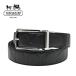  Coach мужской ремень COACH MENS signature en Boss do кожа type вдавлено . двусторонний чёрный черный [F64827 BK/BK][ outlet ][ бесплатная доставка ]