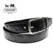  Coach мужской ремень COACH MENS F66125 signature en Boss do кожаный ремень type вдавлено . двусторонний чёрный черный [ outlet ][ бесплатная доставка ]