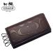  Coach мужской чехол для ключей COACH MENS signature натуральная кожа type вдавлено . кожа 4 полосный чехол для ключей чай красное дерево [F66293 MAH][ outlet ]
