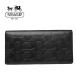  Coach мужской длинный кошелек COACH MENS signature type вдавлено . натуральная кожа чёрный черный для мужчин и женщин [F74525 BLK][ outlet ][ бесплатная доставка ]