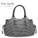  Kate Spade "мамина сумка" KATE SPADE большая сумка нейлон кожа ручная сумочка чёрный черный полоса [PXRU6134][ бесплатная доставка ]