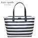  Kate Spade "мамина сумка" KATE SPADE большая сумка нейлон кожа ручная сумочка темно-синий темно-синий полоса [WKRU3524][ outlet ][ бесплатная доставка ]