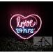  neon автограф Heart type love 24hrs розовый белый neon табличка интерьер освещение орнамент led american смешанные товары модный illumination выполненный под заказ возможность 