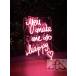  neon автограф You make me so happy розовый Heart есть орнамент led табличка american смешанные товары модный интерьер магазинный балка illumination выполненный под заказ возможность 