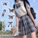  новинка school бабочка .. в клетку галстук студент форма женщина форма средний . симпатичный лента регулировщик имеется легко одним движением оборудован женщина входить . церемония окончания аксессуары 