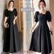  презентация фортепьяно платье взрослый короткий рукав колени длина макси длина одноцветный One-piece ученик неполной средней школы ученик старшей школы женский elegant черный чёрный фортепьяно формальный свадьба гонки 