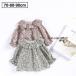  baby блуза рубашка tops длинный рукав цветочный принт Kids 70 80 90 Liberty Корея ребенок одежда за границей ребенок одежда ребенок одежда 