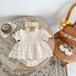  One-piece младенец короткий рукав детское платье baby детская одежда младенец одежда новорожденный одежда детский комбинезон церемония .. три . 100 день праздника . 100 день церемния на рождение ребенка Okuizome половина день рождения 