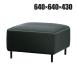 RS-S19K BK S1es one reception sofa stool lobby chair original leather black width 640× depth 640× height 430mm plus PLUS