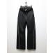 ATTACHMENT* Attachment /PE STRETCH DOUBLE KNIT 3D TRACK WIDE TROUSERS/BLACK