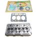 shsiyayh D850 Cylinder Head + 1 Set Full Gasket Kit Compatible for Kubota D850 D850BH D850-5B Engine B1550D B1550E B6200D B6200E KH35 Skid Loa¹͢