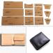  leather craft making kit leather craft paper pattern wallet purse folding in half men's tool made kit hand made craft 