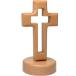 10 character . wooden ies*ki list Cross Christianity .. stand type interior small articles equipment ornament desk-top type ornament ... objet d'art 12cmH