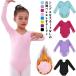  балет Leotard ребенок юбка нет длинный рукав рукав есть Kids обратная сторона ворсистый простой стрейч эластичный тренировка танцевальный костюм Dance одежда урок художественная гимнастика ba