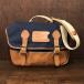 L.L. Bean Leather and Nylon Harversack Field Shoulder Bag Navy L e рубин n Haversack поле сумка на плечо Old Vintage 