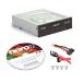 BestDuplicator Asus DRW-24F1ST-KIT 24x Internal DVD Burner + Nero 12 Essentials Burning Software + Sata Cable Kit