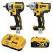 ¹͢ʡ DEWALT 20V MAX Impact Wrench, Cordless 2-Tool Combo Kit, 1/2-Inch Mid-Range and 3/8-inch Compact with 5ah Battery and Charger