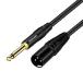 DREMAKE Mono 6.35mm 1/4ǡ TS Male to XLR Male Audio Cable, 3FT Jack 6.35mm to XLR 3-Pin Interconnect Cord, Quarter Inch to XLR Unbalanced Mic Cable
