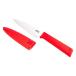 KUHN RIKON Non-Stick Straight Paring Knife with Safety Sheath, 4 inch/10.16 cm Blade, Red(¹͢)