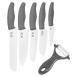 Vos Ceramic Knives With Covers 6 Pcs Quality Kitchen Knife Set - 8
