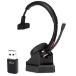 MAIRDI Bluetooth Headset with Microphone Noise Canceling, Mono Wireless Headset for Office Call Center, with Bluetooth Adapter for PC Micr(¹͢)