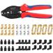 ¹͢ʡ Ratchet Spark Plug Wire Crimper Set, Newdeli 25Pcs Spark Plug Crimping Tool and 180 Degree/90 Degree/Straight Spark Plug Coil