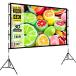 [ параллель импортные товары ] Projector Screen with Stand,Towond 100 inch Portable Projection Screen, Indoor Outdoor Screen 16:9 4K HD Rear Front Movie Screen with