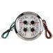 Fuel Level Oil Pressure Water Temp Meter, Stainless Steel 85mm DC 932V 4in1 Guage for Car RV Boat Motorcycle (White C/BAR)