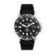 Fossil Men's Blue GMT Stainless Steel and Silicone Dual Time Watch, Color: Black Silicone (Model: FS6036)