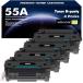 ¹͢ʡ P3015 CE255A 55A Black Toner Cartridge 4-Pack Compatible Replacement for HP 55A CE255A 55X CE255X for HP P3015 P3015x P3015dn Pro 500