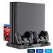 PS4 Pro Slim スタンド 縦置き  冷却ファン機能付き マルチスタンドコントローラー急速充電対応(メーカー保証：12ヵ月)
