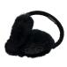  Chanel CHANEL earmuffs here Mark turtle rear rhinestone fur black black 