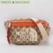 GUCCI Gucci ремень сумка сумка на плечо North Face сотрудничество GG парусина бежевый orange 650299 прекрасный товар * б/у A+ разряд 