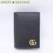 GUCCI Gucci GGma-monto card-case card-case 428737 leather double G Logo black black lady's men's unused goods *N rank 
