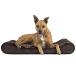 [ free shipping ]Furhaven Pet Bed for Dogs and Cats - Minky and Velvet Luxe Lounger Contour