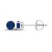 ̵925 Sterling Silver 4mm Round Created Blue Sapphire September Birthstone Sc