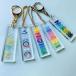 (2 шт. комплект ) прямоугольный акрил брелок для ключа градация цвет знак ( алфавит )