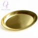  oval tray case small plate tray One thread made in Japan brass solid brass non polish gold color purity Gold color DM flight correspondence 