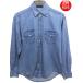 Rockmount мужской Denim рубашка в ковбойском стиле голубой индиго синий America блокировка крепление Country ланч одежда kau Boy верховая езда ранчо костюм бесплатная доставка 