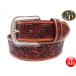 3D Belt Co цветочный Carving ремень Brown красный чай стежок мужской женский кожа натуральная кожа телячья кожа en серый b Tang . широкий Cobra модель бесплатная доставка 
