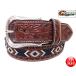 NOCONA(nokona) Conti .sa незначительный талия neitib образец гонки стежок переключатель Western ремень [ Brown ] задний гонки Country 