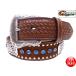 NOCONA USA crystal заклепки - lako квадратное Conti . стразы корзина Carving переключатель Western ремень Brown чай Country бесплатная доставка 