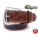 NOCONA(nokona) USA крокодил дизайн цветочный Carving переключатель Western ремень [ черный × Brown ] Country kau Boy костюм бесплатная доставка 
