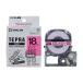  King Jim (KING JIM) Tepra PRO чуть более склеивание этикетка розовый чёрный знак 18mm SC18PW